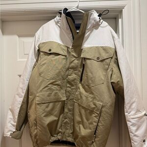 Body Glove Men's White and Tan Ski Jacket
